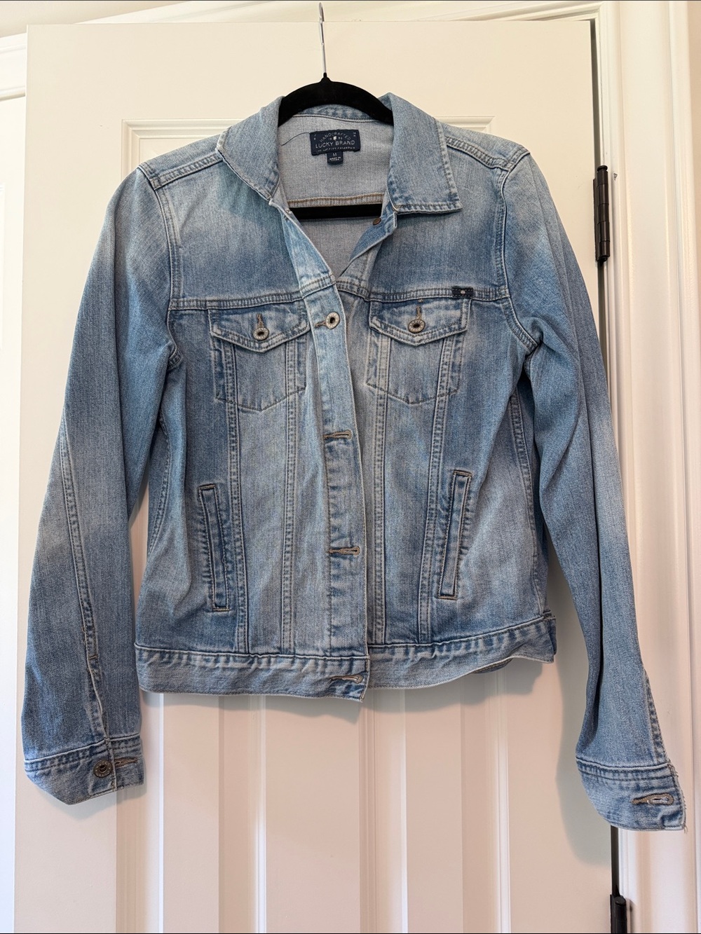 Lucky Brand Light Wash Denim Jacket in Faded Blue